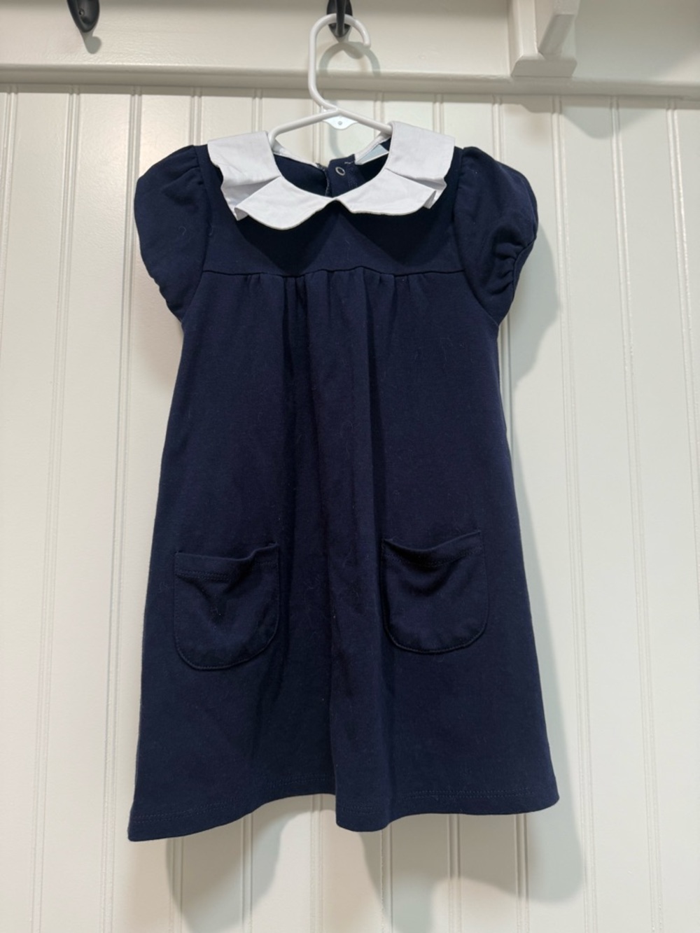 Edgehill Collection Navy Dress with White Peter Pan Collar